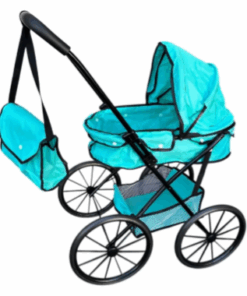 COCHE PARA MUÑECAS TURQUESA